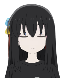 Goth Bocchi closed eyes Meme Template