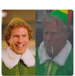 Elf then and now Meme Template