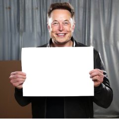 elon musk holding up a sign Meme Template