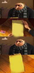 Gru finds out Meme Template