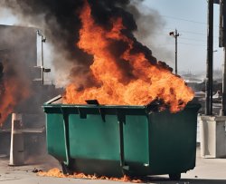 dumpster fire Meme Template