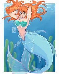 nami mermaid Meme Template