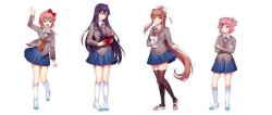 The Literature Club Girls Meme Template