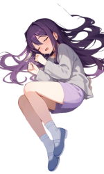 DDLC Yuri sleeping Meme Template