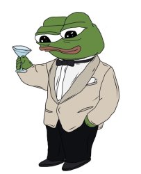 Pepe Dress White Tuxedo Martini Meme Template