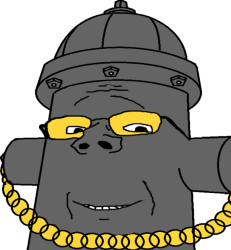 Grey fire hydrant soyjak Meme Template