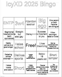 IcyXD 2025 Bingo Meme Template