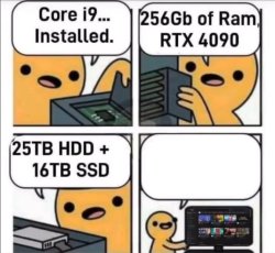 core i9 installed Meme Template