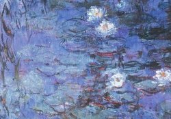 Purple Water Lilies. Claude Monet. Meme Template