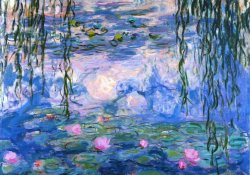 Purple Water Lilies. Claude Monet. Second Part. Meme Template