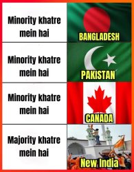 hindu khatre me hai meme india funny bangladesh canada bharat Meme Template