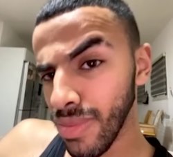 Omegle eyebrow Meme Template