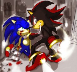 Shadow is about to kill Sonic Meme Template