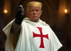 Donald Trump gun Templer Knight Meme Template