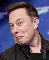 Elon Smirking Backwards Meme Template