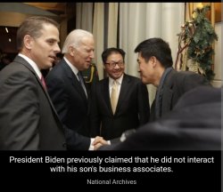 Biden with Hunter's business parners Meme Template