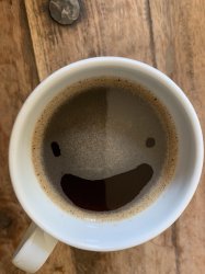 Smiling coffee Meme Template