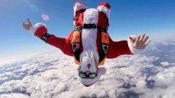 Skydiving Santa Meme Template