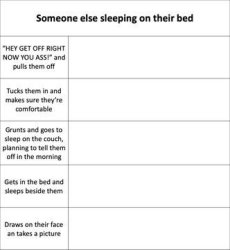 Someone Else Sleeping on Their Bed(add images) Meme Template