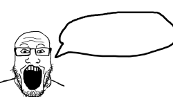 Speech bubble soyjak Meme Template