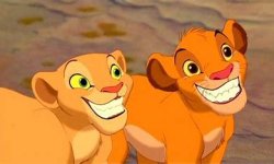 Simba and Nala smile Meme Template