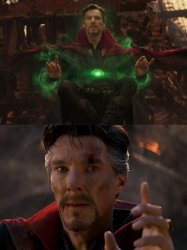 Dr Strange One Outcome Meme Template