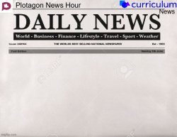 Plotagon News Hour and Curriculum News Newspaper Meme Template