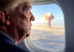 Donald Trump nuclear bomb explosion Air Force One Meme Template