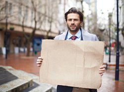 man holding sign Meme Template