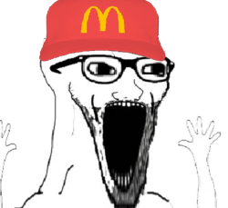 Excited McDonalds soyjak Meme Template