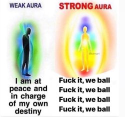 Strong aura weak aura Meme Template