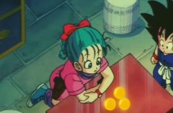 Bulma with goku look at dragon balls Meme Template