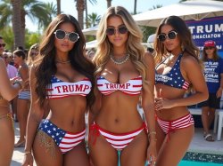 Trump Bikini Girls 1 Meme Template