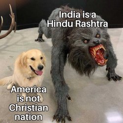 india hindu rashtra america christian nation Meme Template