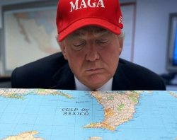 Donald Trump With Map Meme Template