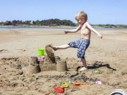 kicking sand castle Meme Template