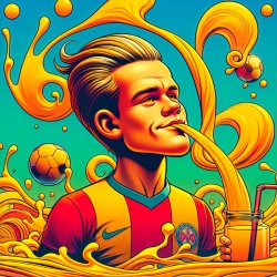 footballer sipping OJ Meme Template