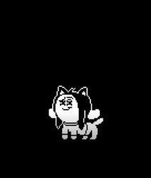 Temmie suspicious Meme Template