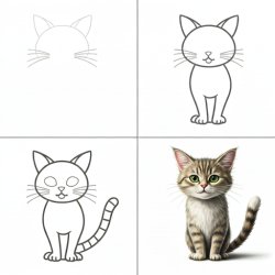 How to draw a Cat Meme Template