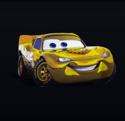 Golden Lightning McQueen Meme Template