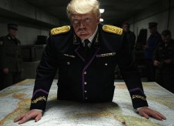 Dear Leader General Donald Trump Mein Fuhrer map war room Meme Template