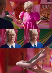 Barbie shoe choice Meme Template