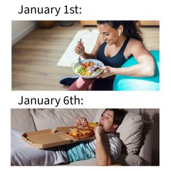 New year Resolution Meme Template