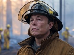 elon fire fighter Meme Template