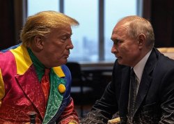 Clown Donald "Joke" Trump and Vladimire Putin Meme Template