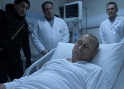 Vladimir Putin in hospital bed Vampire hunter wooden stake Meme Template