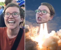 Triggered Liberal Feminist Blast Off Meme Template