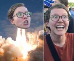 Triggered Liberal Feminist Rocket Reverse Meme Template