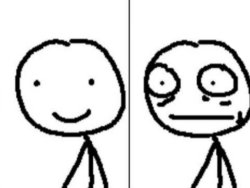 Alarmed stick figure Meme Template