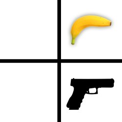 banana, gun Meme Template